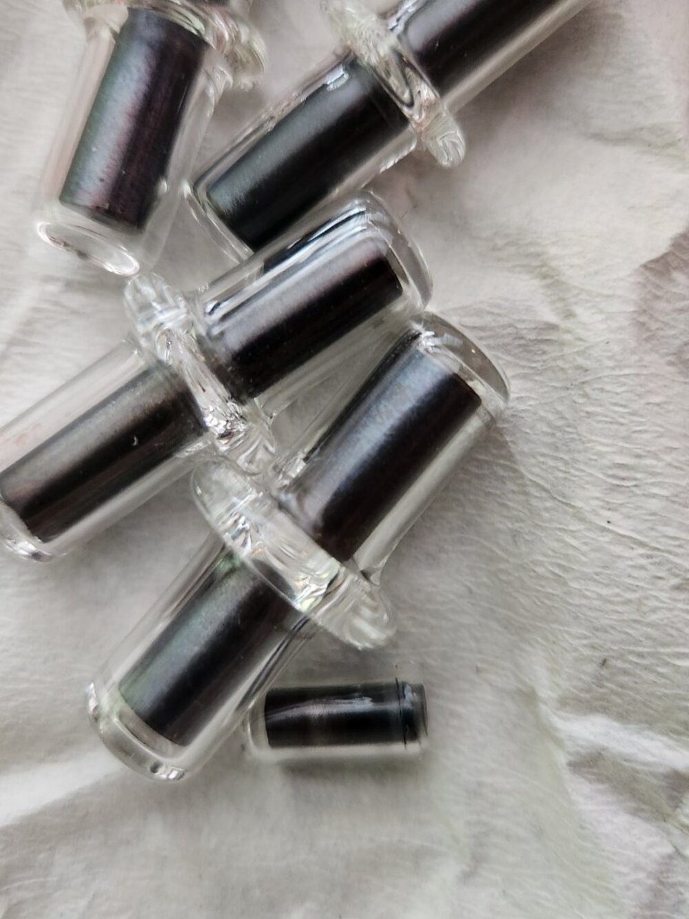 22 Vintage Glass Encased Magnetic Stir Bars and Pivot Rings Lab Lot Mixed Sizes - Picture 5 of 12